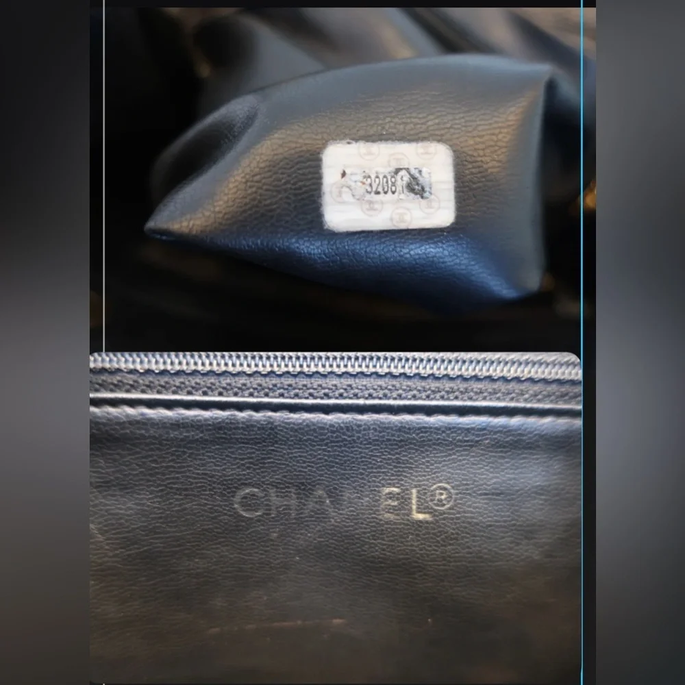 Authentic CHANEL black caviar leather backpack